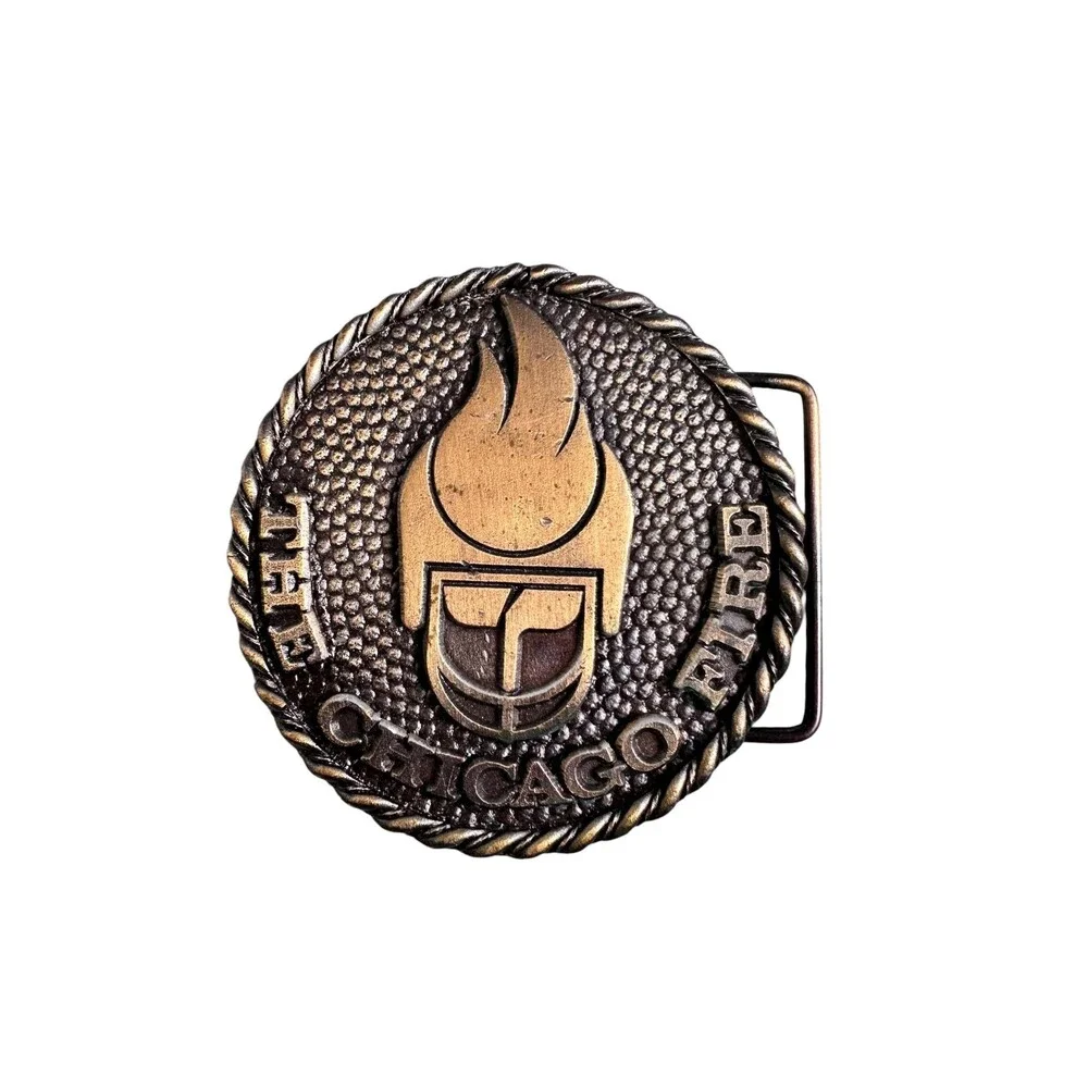 Vintage 1974 Chicago Fire Belt Buckle World Football League WFL Defunct